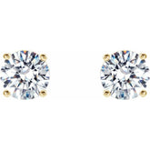 14K Yellow 1 1/2 CTW Lab-Grown Diamond 4-Prong Stud Earrings